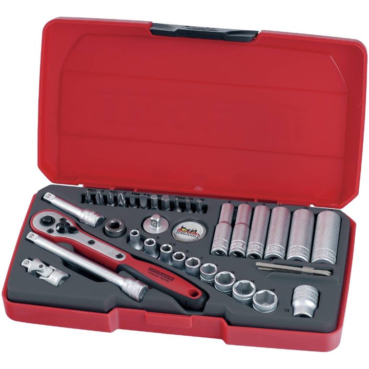 Hylsnyckelsats Med 1/4tum fyrkantsfäste T1436 Teng Tools HYLSNYCKELSATS 1/4 T1436 – bild 2