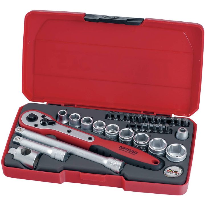 Hylsnyckelsats Med 3/8tum fyrkantsfäste T3834 Teng Tools HYLSNYCKELSATS 3/8 T3834 – bild 2