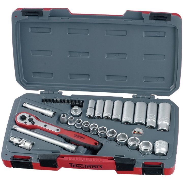 Hylsnyckelsats Med 3/8tum fyrkantsfäste T3835AF Teng Tools HYLSNYCKELSATS 3/8 T3835AF – bild 2
