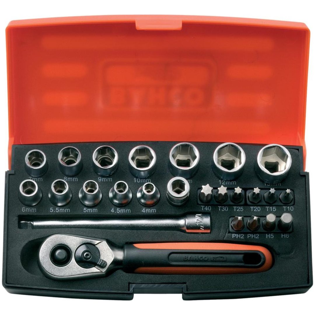 Hylsnyckelsats Sl25 25del BAHCO Beteckning: SL 25