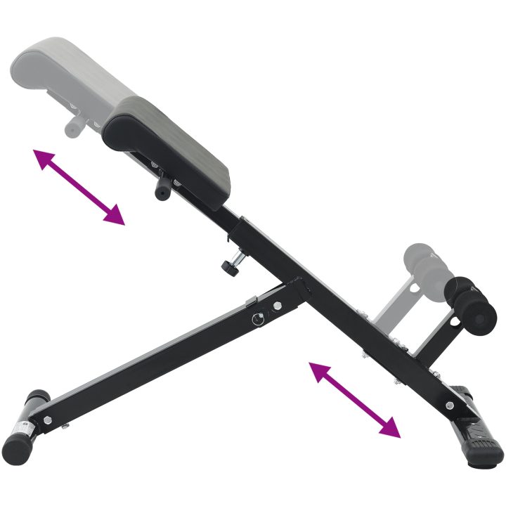 Hyperextensionbänk 120 kg Hopfällbar och Justerbar Stål vidaXL Standard – bild 8