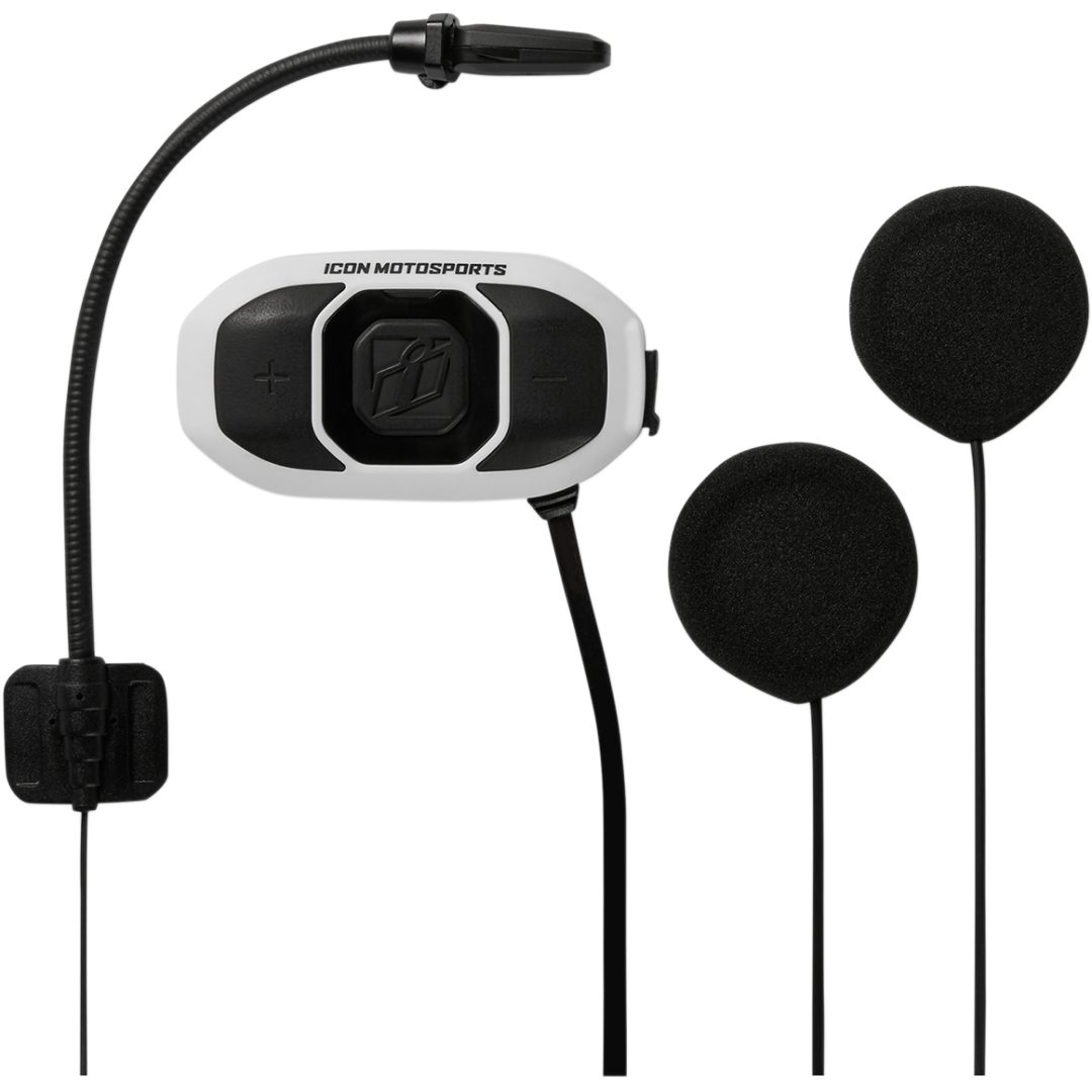 ICON Intercom MC-Hjälm Communicator svart/vit
