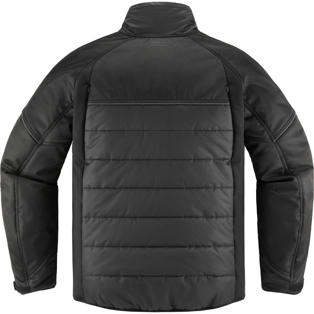 ICON MC-Jacka Ghost Puffer Zip-Front Svart Small – bild 3