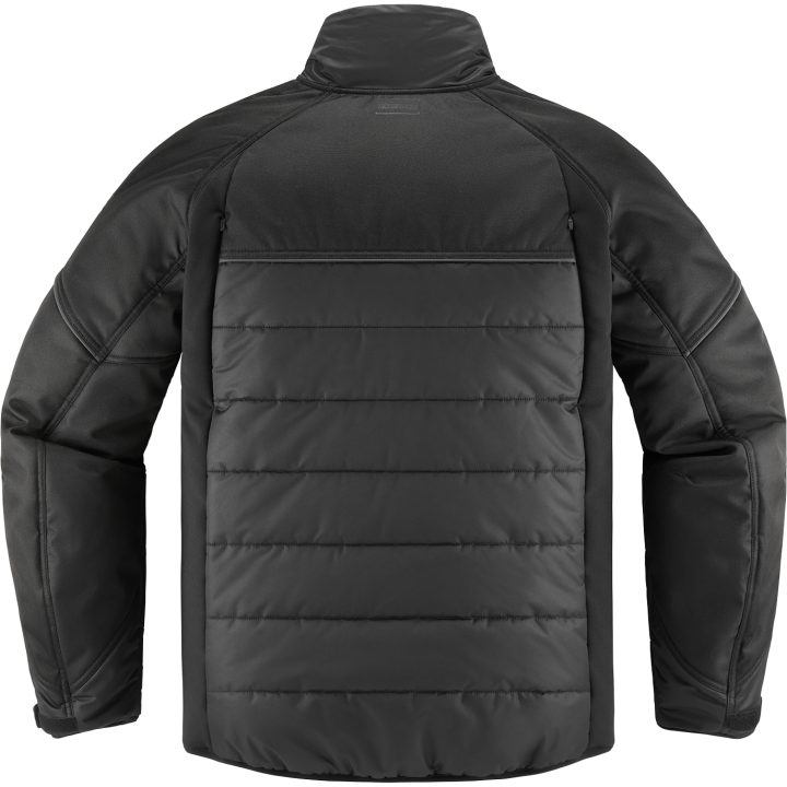 ICON MC-Jacka Ghost Puffer Zip-Front Svart Small – bild 3