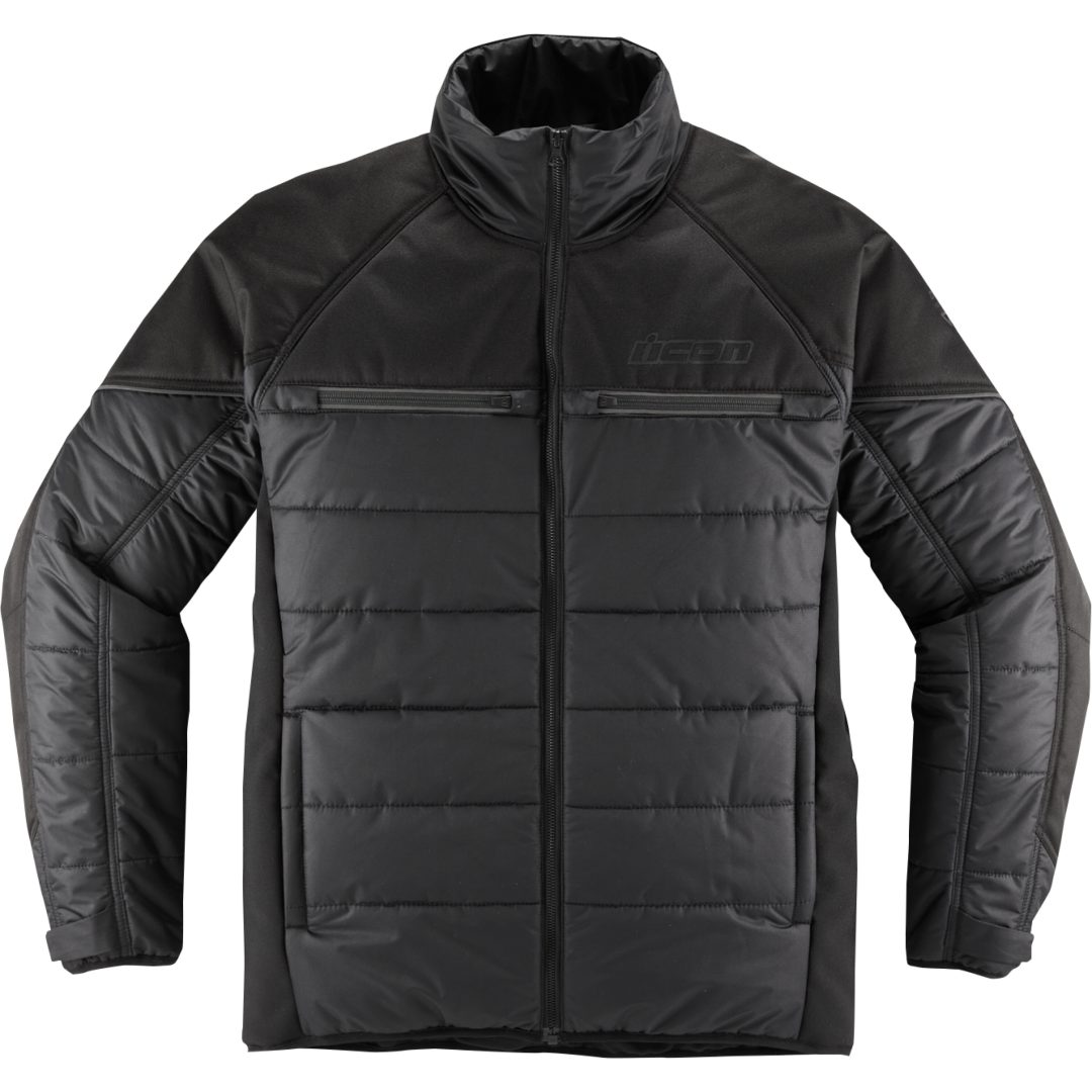 ICON MC-Jacka Ghost Puffer Zip-Front Svart Small