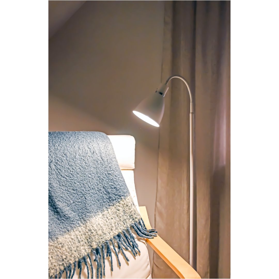 Idre Golvlampa, Vit ANETA HOME Sockel E27 Vit /Krom – bild 3