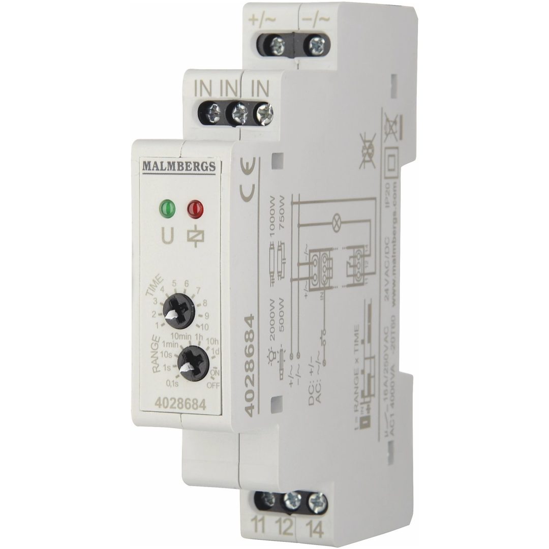 Impulsrelä, 1vxl, 24V AC/DC MALMBERGS