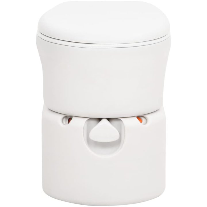 Inbyggd campingtoalett vit 24+17 L HDPE & emalj vidaXL – bild 2