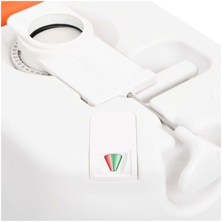Inbyggd campingtoalett vit 24+17 L HDPE & emalj vidaXL – bild 11