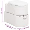 Inbyggd campingtoalett vit 24+17 L HDPE & emalj vidaXL – miniatyr 12