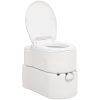 Inbyggd campingtoalett vit 24+17 L HDPE & emalj vidaXL – miniatyr 3