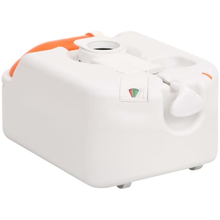 Inbyggd campingtoalett vit 24+17 L HDPE & emalj vidaXL – bild 6