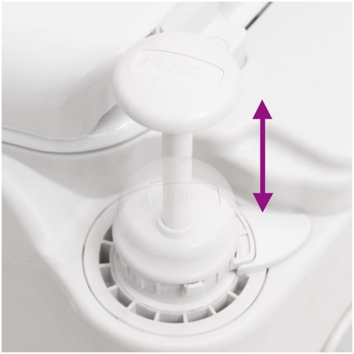 Inbyggd campingtoalett vit 24+17 L HDPE & emalj vidaXL – bild 7