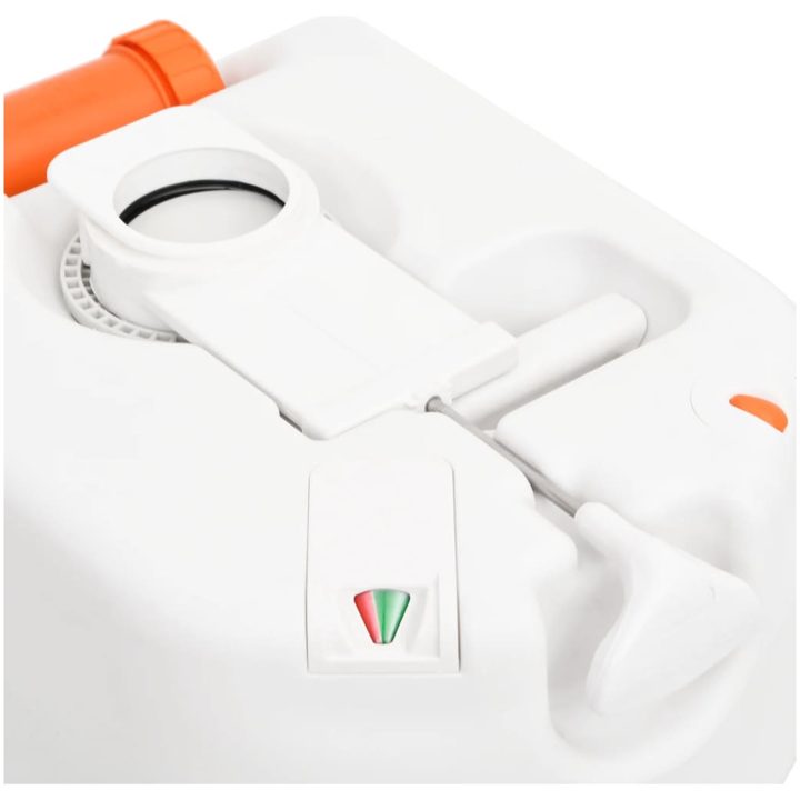 Inbyggd campingtoalett vit 24+17 L HDPE & stål vidaXL – bild 11