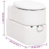 Inbyggd campingtoalett vit 24+17 L HDPE & stål vidaXL – miniatyr 12