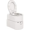 Inbyggd campingtoalett vit 24+17 L HDPE & stål vidaXL – miniatyr 3