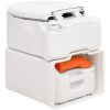 Inbyggd campingtoalett vit 24+17 L HDPE & stål vidaXL – miniatyr 5