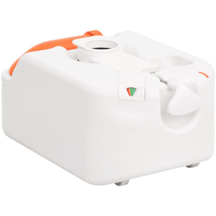 Inbyggd campingtoalett vit 24+17 L HDPE & stål vidaXL – bild 6