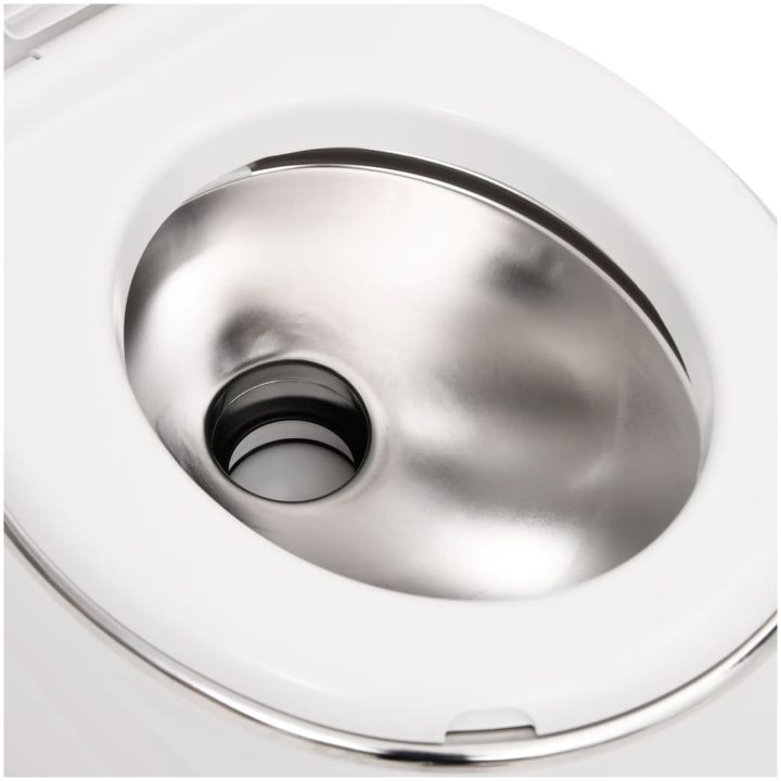 Inbyggd campingtoalett vit 24+17 L HDPE & stål vidaXL – bild 9
