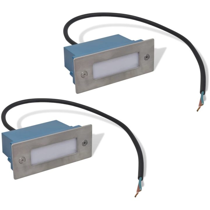 Inbyggd LED-trappbelysning 2 st 44x111x56 mm vidaXL – bild 2
