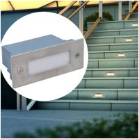 Inbyggd LED-trappbelysning 2 st 44x111x56 mm vidaXL