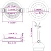 Inbyggda Spotlightar 12 st Rund GU10 Vit 91 mm vidaXL 9 cm – miniatyr 12