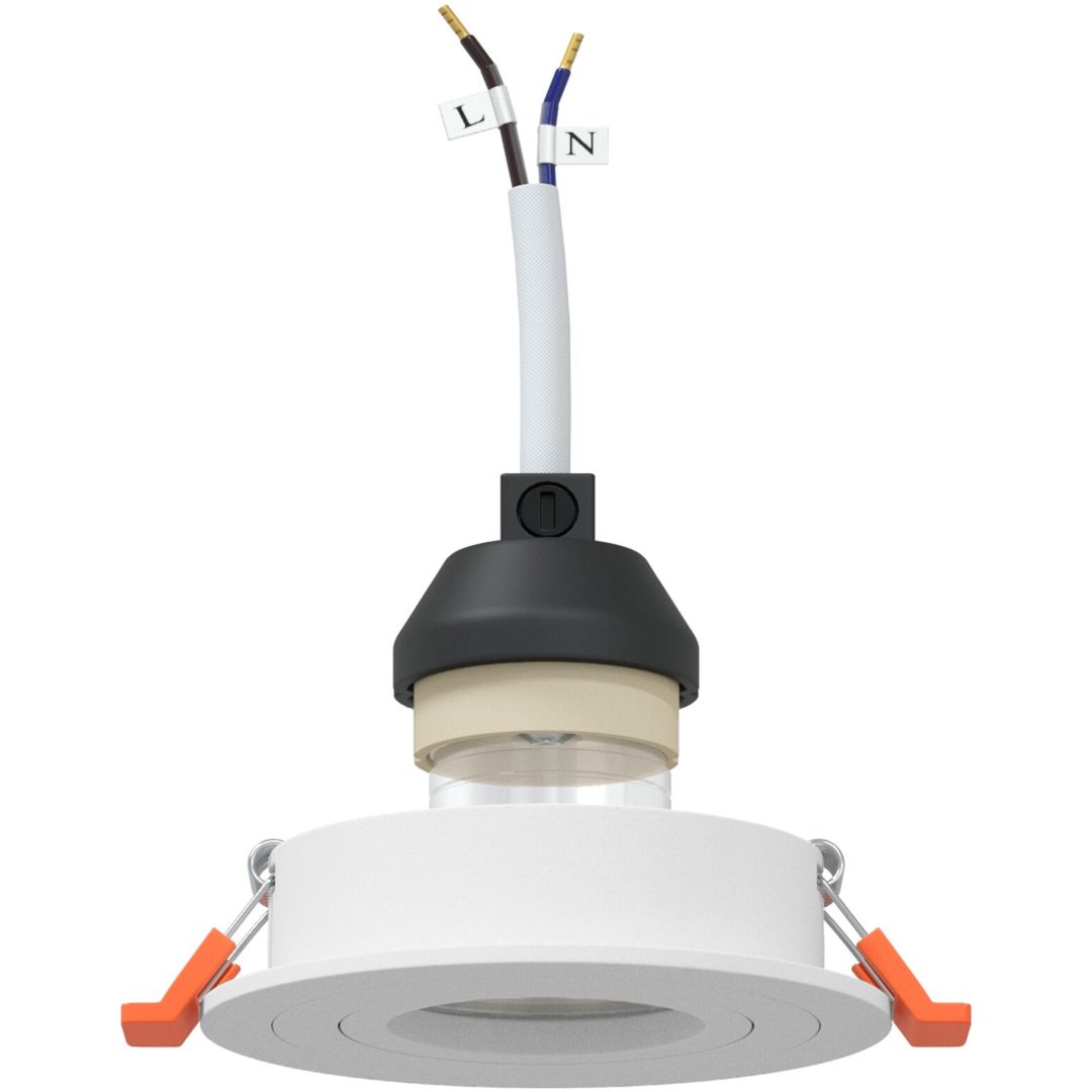 Inbyggda Spotlightar 12 st Rund GU10 Vit 91 mm vidaXL 9 cm – bild 3