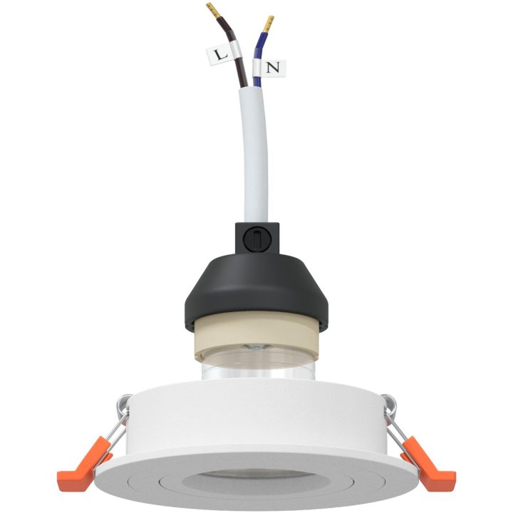 Inbyggda Spotlightar 12 st Rund GU10 Vit 91 mm vidaXL 9 cm – bild 3