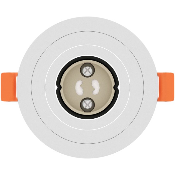 Inbyggda Spotlightar 12 st Rund GU10 Vit 91 mm vidaXL 9 cm – bild 5