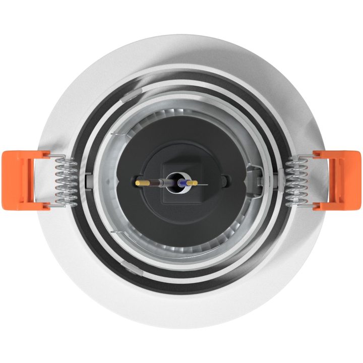 Inbyggda Spotlightar 12 st Rund GU10 Vit 91 mm vidaXL 9 cm – bild 6