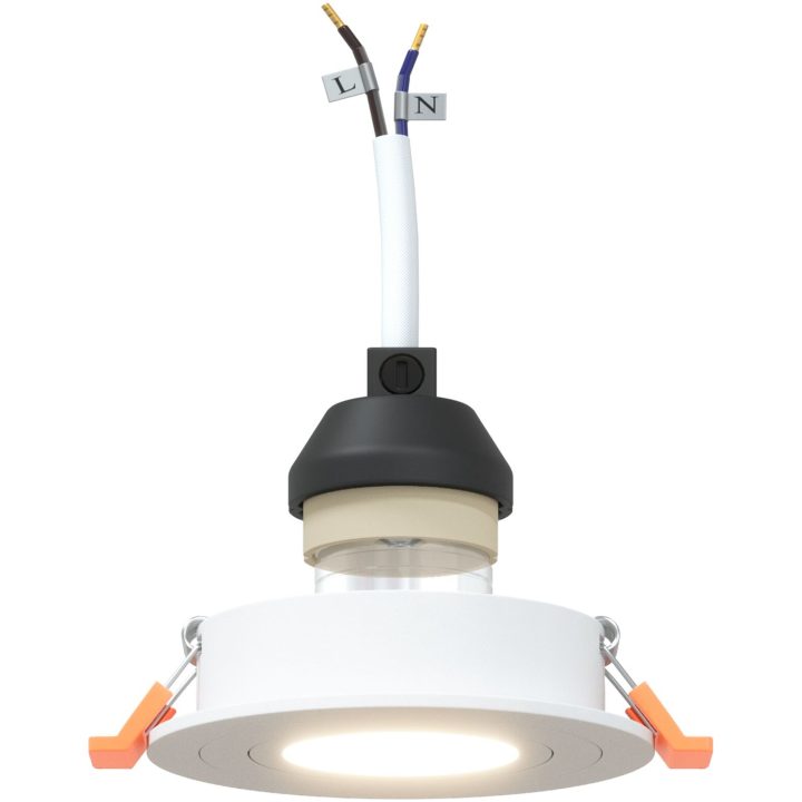 Inbyggda Spotlightar 12 st Rund GU10 Vit 91 mm vidaXL 9 cm – bild 9