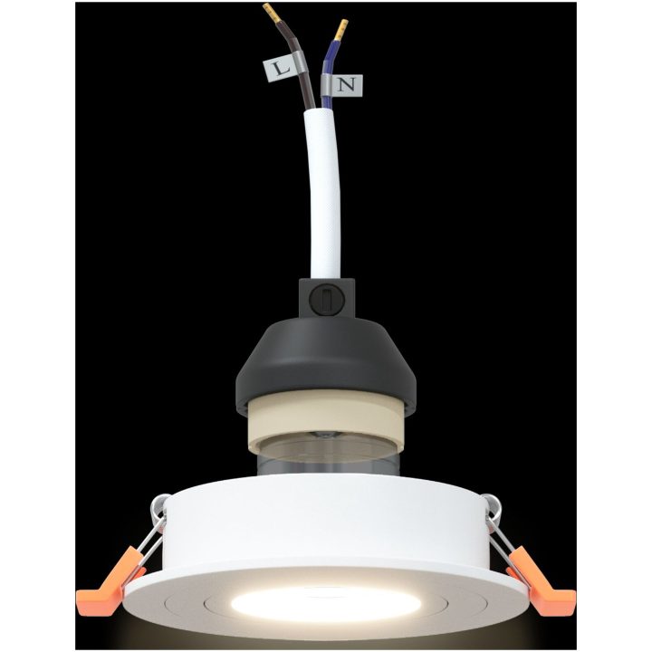 Inbyggda Spotlightar 12 st Rund GU10 Vit 91 mm vidaXL 9 cm – bild 10