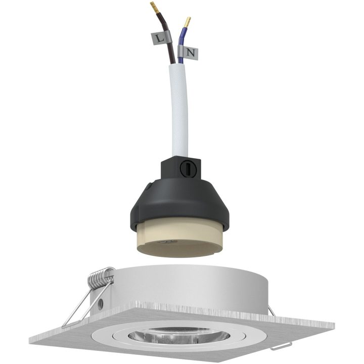 inbyggda spotlightlampor 12 st Fyrkantig GU10 Silver 91x91 mm vidaXL 9 cm – bild 2