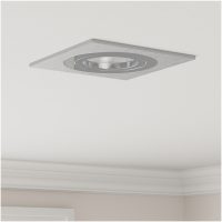 inbyggda spotlightlampor 12 st Fyrkantig GU10 Silver 91x91 mm vidaXL