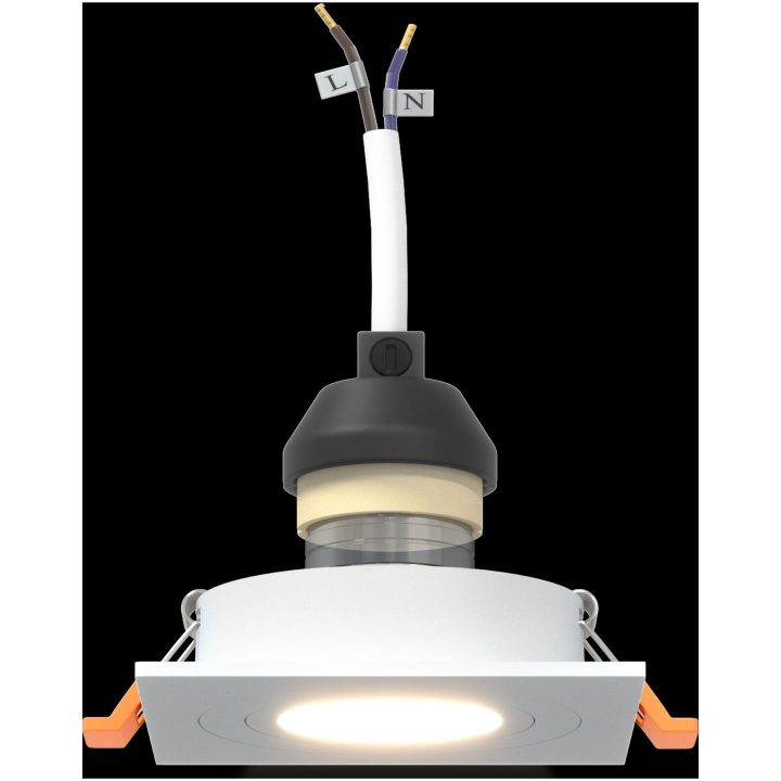 Inbyggda Spotlights 12 st Fyrkantig GU10 Vit 91x91 mm vidaXL 9 cm – bild 10