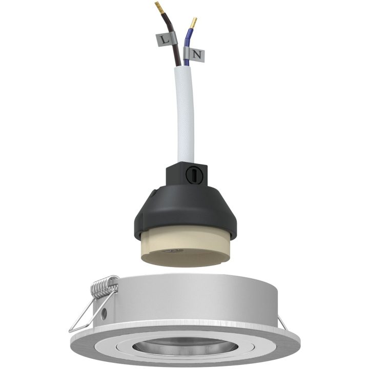 Inbyggda Spotlights 12 st Rund GU10 Silver 91 mm vidaXL 9 x 9 x 10 cm – bild 2