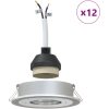 Inbyggda Spotlights 12 st Rund GU10 Silver 91 mm vidaXL 9 x 9 x 10 cm – miniatyr 4