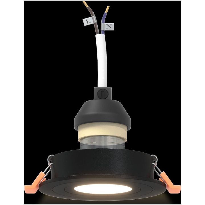 Inbyggda Spotlights 12 st Rund GU10 Svart 91 mm vidaXL 9 cm – bild 10