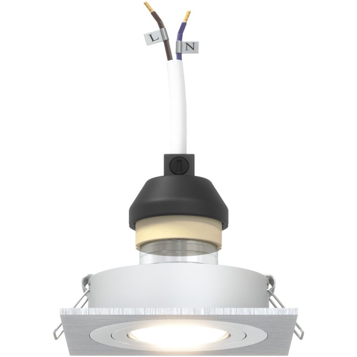 Inbyggda Spotlights 24 st Fyrkantig GU10 Silver 91x91 mm vidaXL 9 cm – bild 9