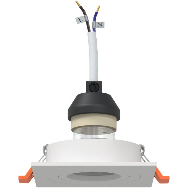 Inbyggda Spotlights 24 st Fyrkantig GU10 Vit 91x91 mm vidaXL 9 cm – bild 3
