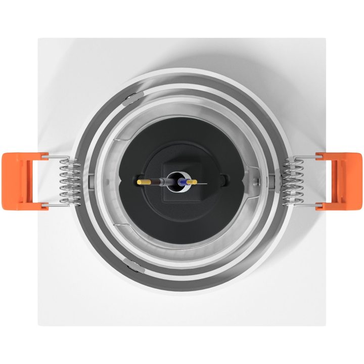 Inbyggda Spotlights 24 st Fyrkantig GU10 Vit 91x91 mm vidaXL 9 cm – bild 6
