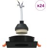 inbyggda spotlights 24 st fyrkantiga GU10 svarta 91x91 mm vidaXL 9 cm – miniatyr 4
