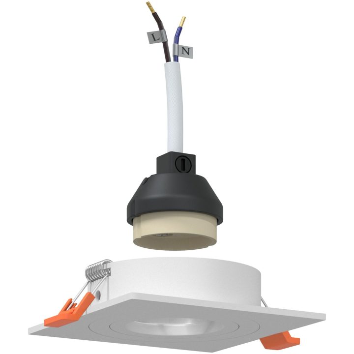Inbyggda Spotlights 6 st Fyrkantig GU10 Vit 91x91 mm vidaXL 9 cm – bild 2