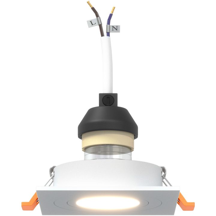 Inbyggda Spotlights 6 st Fyrkantig GU10 Vit 91x91 mm vidaXL 9 cm – bild 9