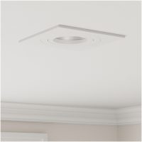 Inbyggda Spotlights 6 st Fyrkantig GU10 Vit 91x91 mm vidaXL