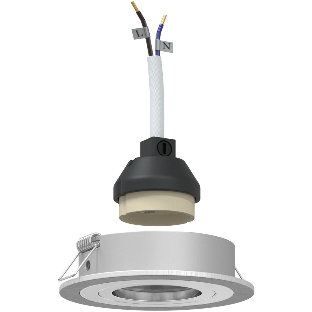 inbyggda spotlights 6 st rund GU10 silver 91 mm vidaXL 9 cm – bild 2