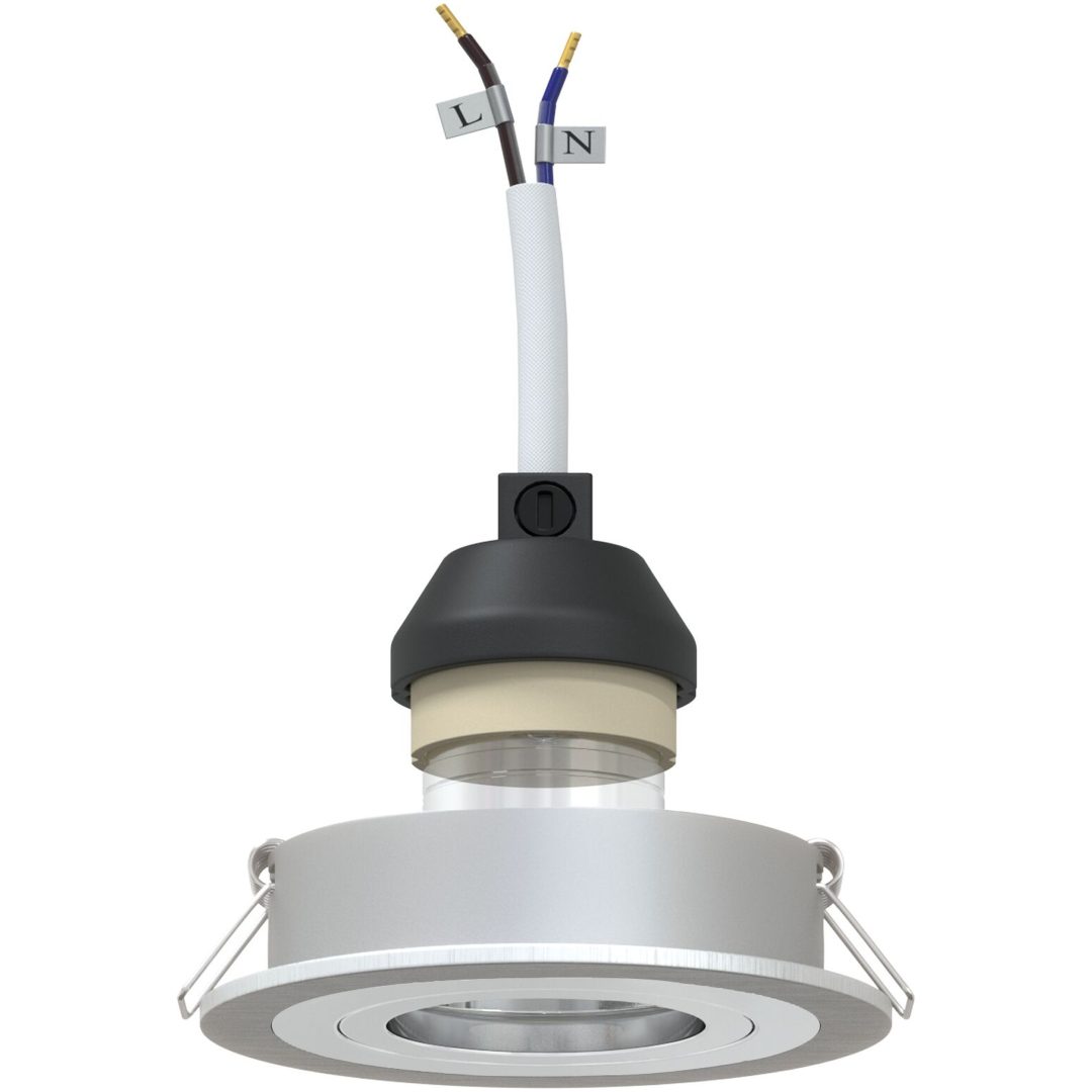 inbyggda spotlights 6 st rund GU10 silver 91 mm vidaXL 9 cm – bild 3