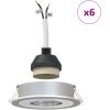 inbyggda spotlights 6 st rund GU10 silver 91 mm vidaXL 9 cm – miniatyr 4