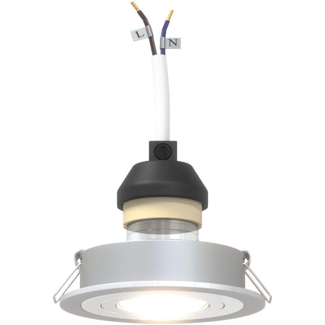 inbyggda spotlights 6 st rund GU10 silver 91 mm vidaXL 9 cm – bild 9