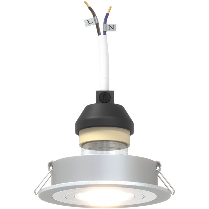 inbyggda spotlights 6 st rund GU10 silver 91 mm vidaXL 9 cm – bild 9